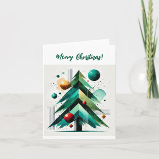 Cartão Mid Century Modern Merry Christmas Card