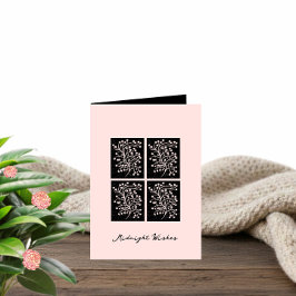 Cartão Midnight Garden Line Soft Pink Birthday