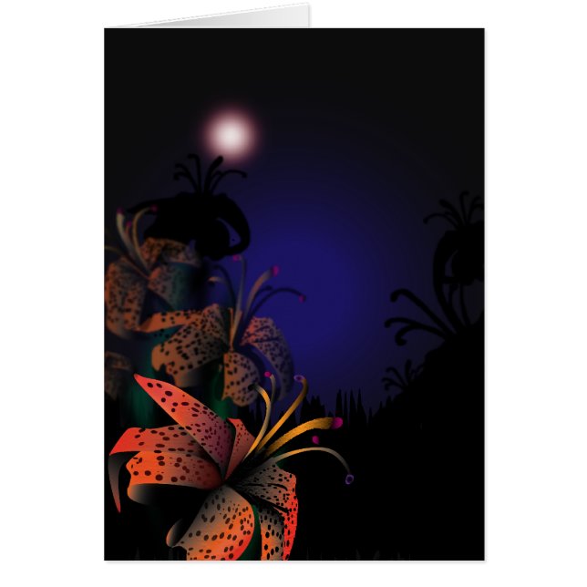 Cartão Midnight Lillies (Frente)