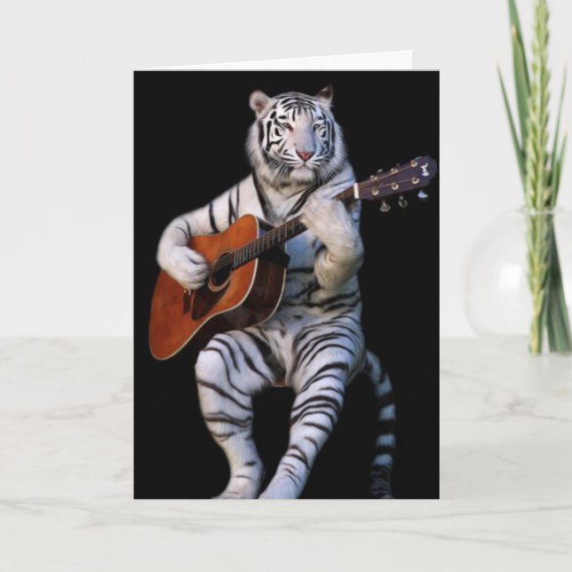 Cartão Midnight Tiger Melody – Elegant Card (Frente)