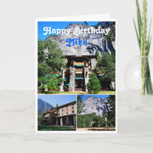 Cartão Mike Happy Birthday Ahwahnee Hotel Yosemite