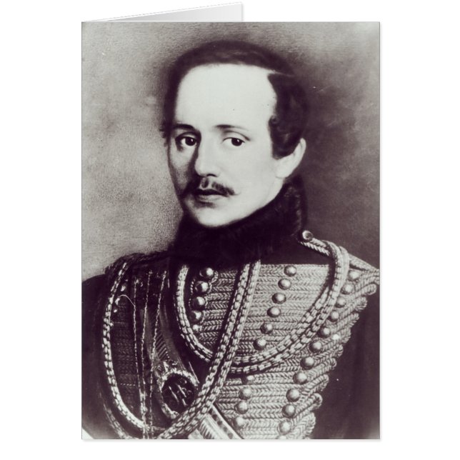 Cartão Mikhail Yuryevich Lermontov (Frente)