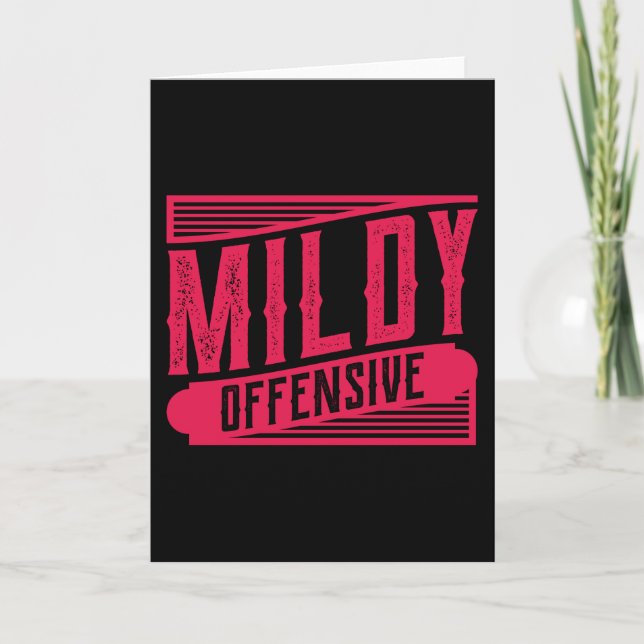 Cartão MILDY OFFENSIVE Funny Day Office Construction (Frente)