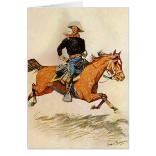 Cartão Militar Antigo, Um Oficial de Cavalaria por Reming
