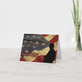 Cartão Militar Dia de os pais Vintage