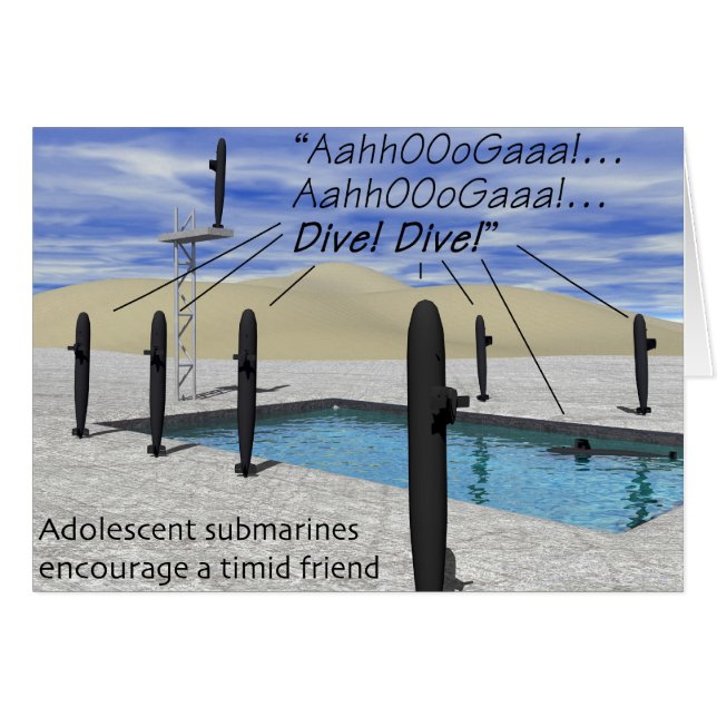 Cartão Militar - Submarino (Frente Horizontal)