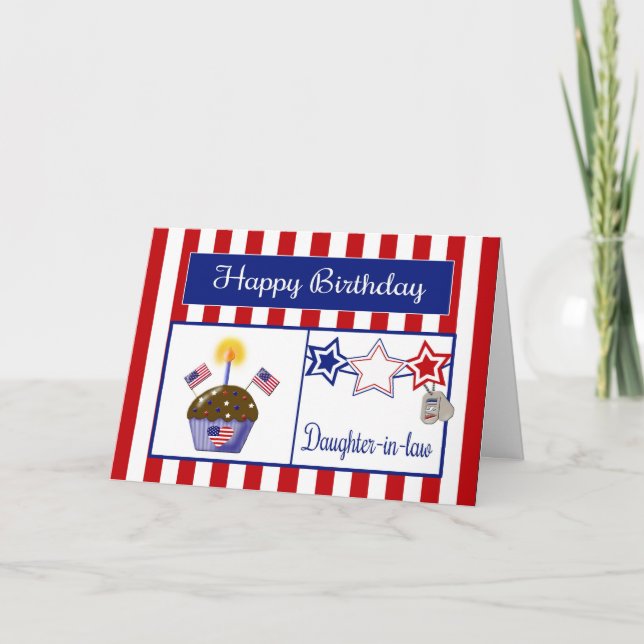 Cartão Military Daughter-in-law Birthday Card (Frente)