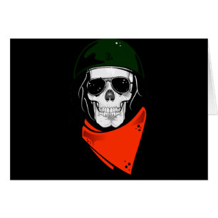 Cartão Military Skull