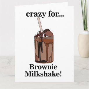 Cartão Milkshake Louco Para Brownie Milkshake Aniversário