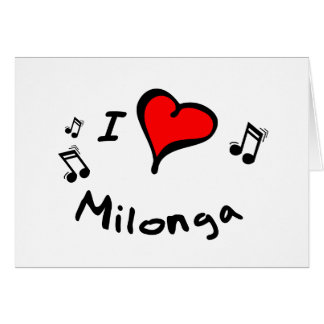 Cartão Milonga mim presente do Coração-Amor