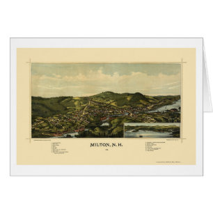 Cartão Milton, mapa panorâmico do NH - 1888