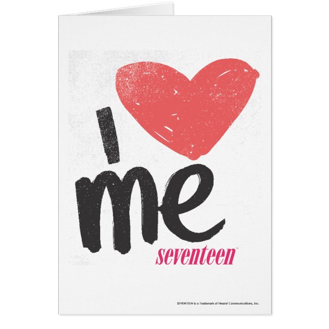 Cartão Mim coração mim cor-de-rosa (Frente)