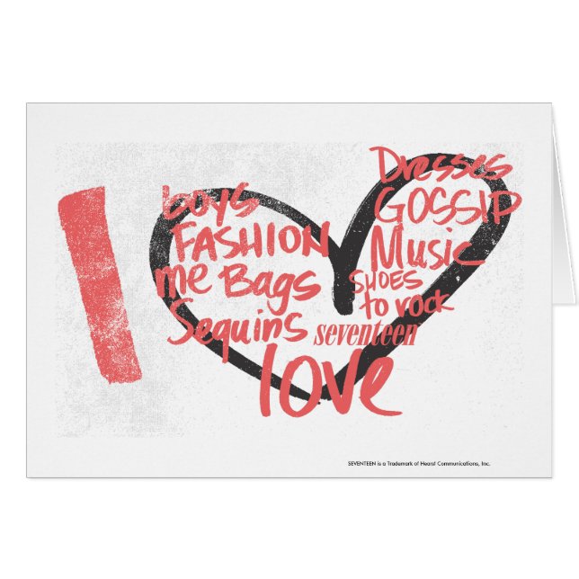 Cartão Mim rosa dos grafites do coração (Frente Horizontal)