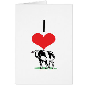 Cartão Mim vacas do coração (amor)