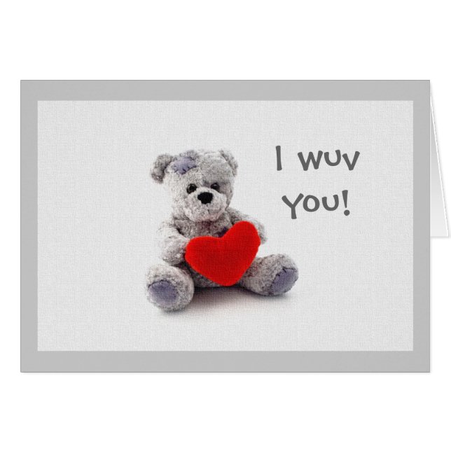 Cartão Mim wuv você! (Frente Horizontal)