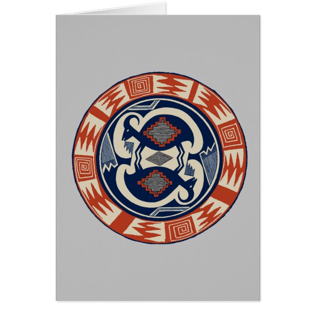 Cartão Mimbres Tribal Antelope (Frente)