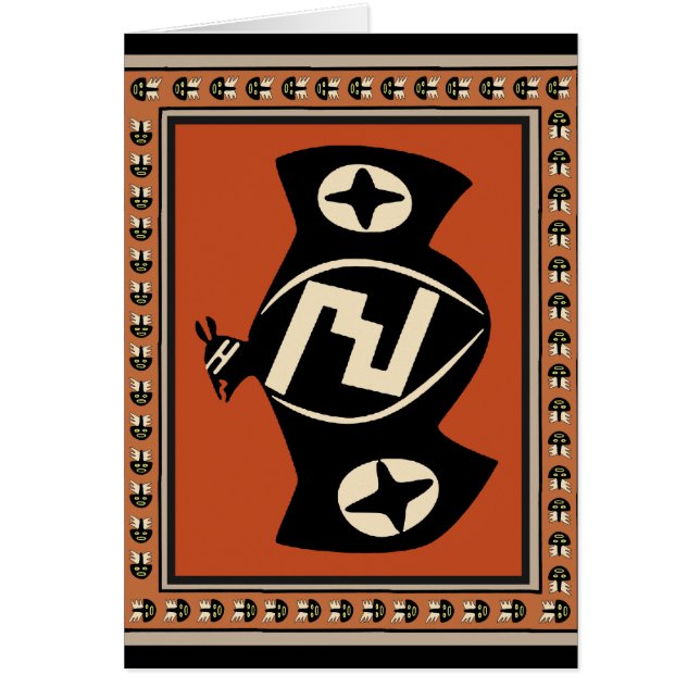 Cartão Mimbres Tribal Bat (Frente)