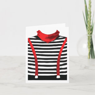 Cartão Mime Artista Executor Arts Halloween Costume Cospl