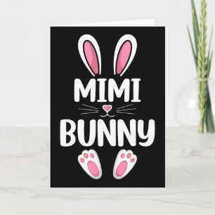 Cartão Mimi Bunny Família Combinada Mimi Dia de Páscoa