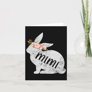 Cartão Mimi Bunny Família Floral Coelho Combinando Coelho