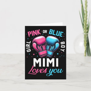 Cartão Mimi Rosa Ou Azul Te Ama A Fazer Boxing A Reveal B
