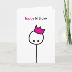 Cartão Mimie - Aniversário / Coroa