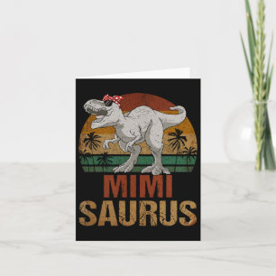 Cartão Mimisaurus T Rex Dinossauro Mimi Saurus Dia das Mã