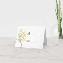 Cartão Mimosa aquarela flores para casamentos