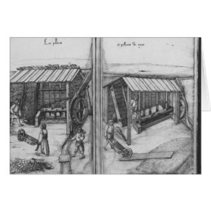 Cartão Mina de prata de Croix-auxiliar-Minas do La,