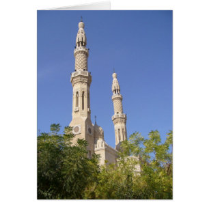 Cartão minaretes de dubai