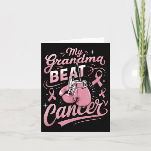 Cartão Minha avó bate Cancer suporta Cancer de mama com c