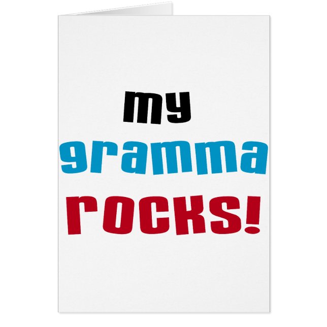 Cartão Minha avó Rocks T-shirts e presentes (Frente)