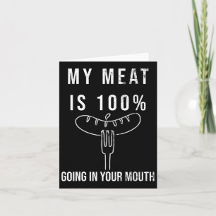 Cartão Minha Carne Está Indo 100% Na Sua Grelha De Churra