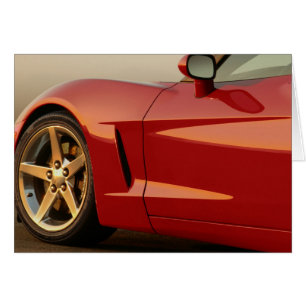 Cartão Minha corveta vermelha