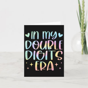 Cartão Minha Era De Aniversário De Dois Dígitos Para Mulh