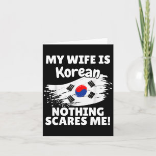 Cartão Minha Esposa É Coreana Presente Engraçado da Bande