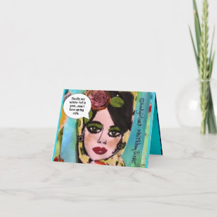 Cartão minha gordura do inverno é ida notecard-finally