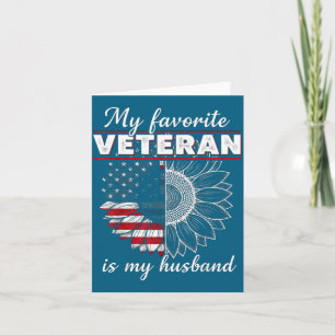 Cartão Minha ilustração favorita de veterano meu marido