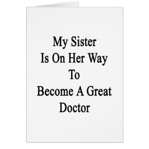 Cartão Minha irmã está em sua maneira de transformar-se