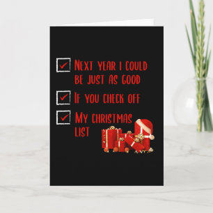 Cartão Minha lista de Natal