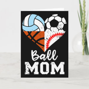 Cartão Minha mãe é engraçada futebol vender volei esboço