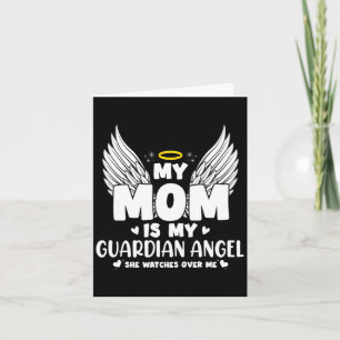 Cartão Minha mãe é meu anjo da guarda dia de memorial em 