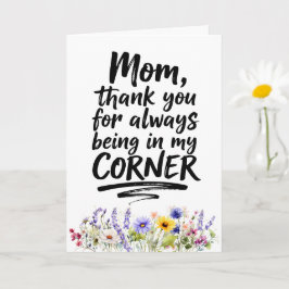Cartão Minha Mãe Sempre ao Meu Lado Aquarela Flor Silvest