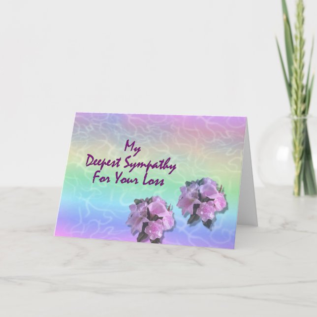 Cartão Minha Mais Profunda Simpatia Pela Sua Perda (Frente)