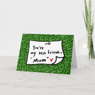 Cartão minha mamã, meu melhor amigo