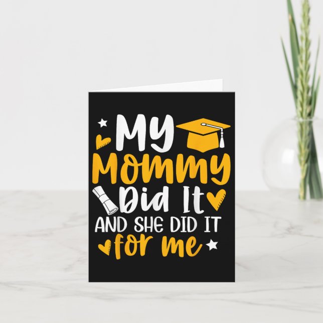 Cartão Minha Mamãe Se Formou, A Mãe Orgulha Chi (Frente)