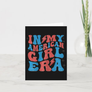 Cartão Minha Menina Americana Era Retro 4 De Julho Quarto