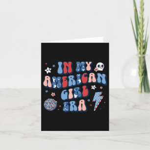 Cartão Minha Menina Americana Era Retro 4 De Julho Quarto