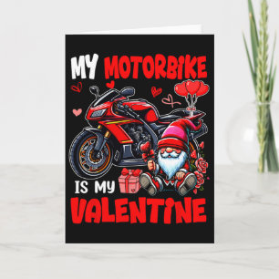Cartão Minha Moto é Meu Gnome Amante de Motociclista no D