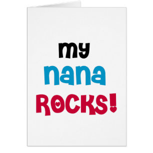 Cartão Minha Nana Rocks T-shirts e presentes